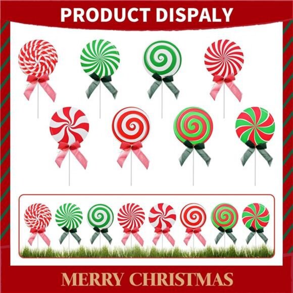8 Pieces Christmas Decorations Outdoor Yard Garden Porch Sign - Large Corrugated - Picture 3 of 7